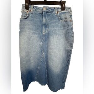 Rails Denim Skirt Size 29 Distressed Raw Hem High Rise Casual Chic